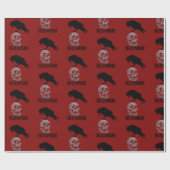 エドガー・アラン・ポー・ザ・レイヴンスカルゴシック ラッピングペーパー (フラット)