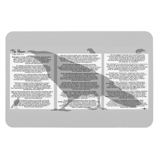 エドガー・アラン・ポー・ザ・レイヴン マグネット (横)