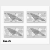 エドガー・アラン・ポー・ザ・レイヴン 長方形シール (シート)