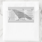 エドガー・アラン・ポー・ザ・レイヴン 長方形シール (バッグ)