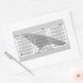 エドガー・アラン・ポー・ザ・レイヴン 長方形シール (封筒)