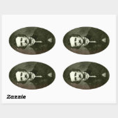 エドガー・アラン・ポー・ステッカー 楕円形シール (シート)