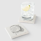 エドガー・アラン・ポー・ドリームランドドリーム詩 ストーンコースター (横)