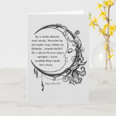  エドガー·アラン·ポー·ドリームランド·ポエム カード (黄色い花)