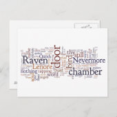 エドガー・アラン・ポー・レイヴンの言葉のはがき ポストカード (正面/裏面)