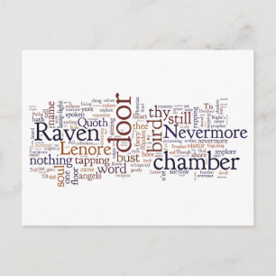 エドガー・アラン・ポー・レイヴンの言葉のはがき ポストカード