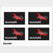 エドガー・アラン・ポー+{ THE RAVEN }+ 長方形シール (シート)