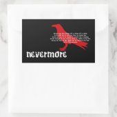 エドガー・アラン・ポー+{ THE RAVEN }+ 長方形シール (バッグ)