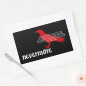 エドガー・アラン・ポー+{ THE RAVEN }+ 長方形シール (封筒)