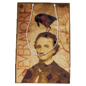 エドガー・アラン・ポーQuoth Nevermoreワタリガラス ミディアムペーパーバッグ (裏面)