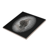 エドガー・アレン・ポー"レイヴン"ハロウィーン詩の鳥 タイル (側面)