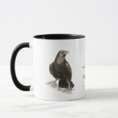 エドガー・アレン・ポーRaven Insanity引用文 マグカップ (左)