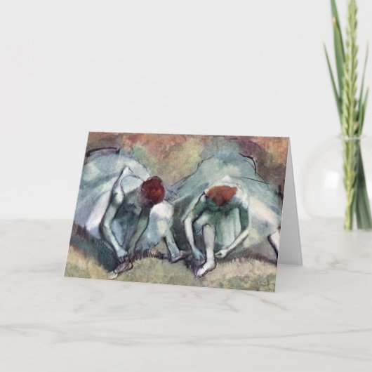 エドガー・デガで靴を脱ぐダンサー カード (正面)