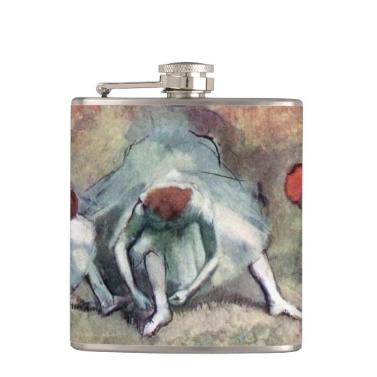エドガー・デガで靴を脱ぐダンサー フラスク (正面)
