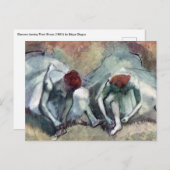 エドガー・デガで靴を脱ぐダンサー ポストカード (正面/裏面)