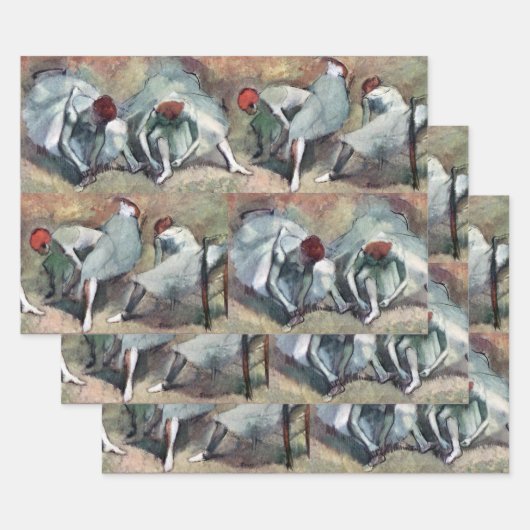 エドガー・デガで靴を脱ぐダンサー ラッピングペーパーシート (セット)