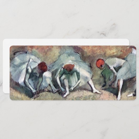 エドガー・デガで靴を脱ぐダンサー 招待状 (正面/裏面)