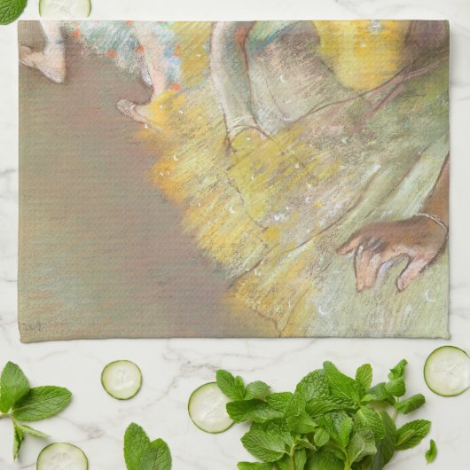 エドガー・デガのステージでバレエダンサー キッチンタオル (折り畳み)