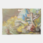 エドガー・デガのステージでバレエダンサー キッチンタオル (横)
