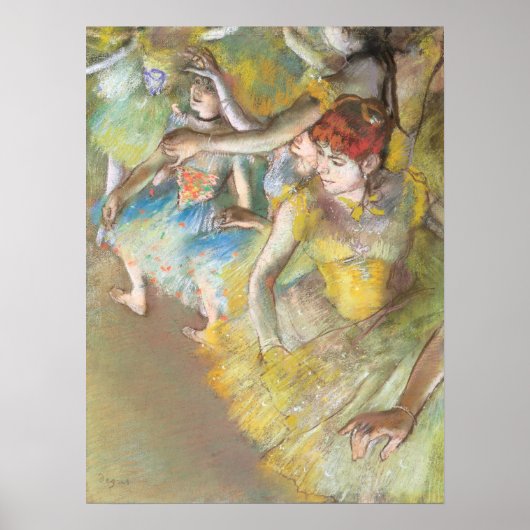 エドガー・デガのステージでバレエダンサー ポスター (正面)