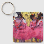 エドガー・デガのバレエ前のピンクのダンサー キーホルダー (正面)