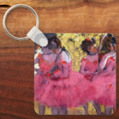 エドガー・デガのバレエ前のピンクのダンサー キーホルダー (正面)