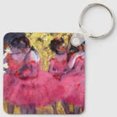 エドガー・デガのバレエ前のピンクのダンサー キーホルダー (裏面)