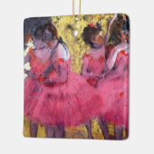 エドガー・デガのバレエ前のピンクのダンサー セラミックオーナメント (左)