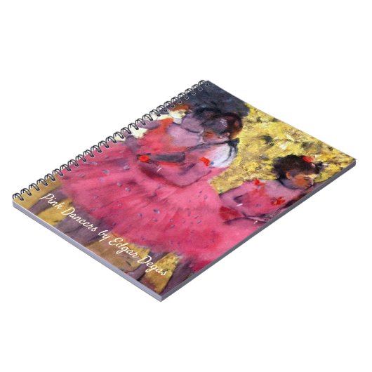 エドガー・デガのバレエ前のピンクのダンサー ノートブック (左側)