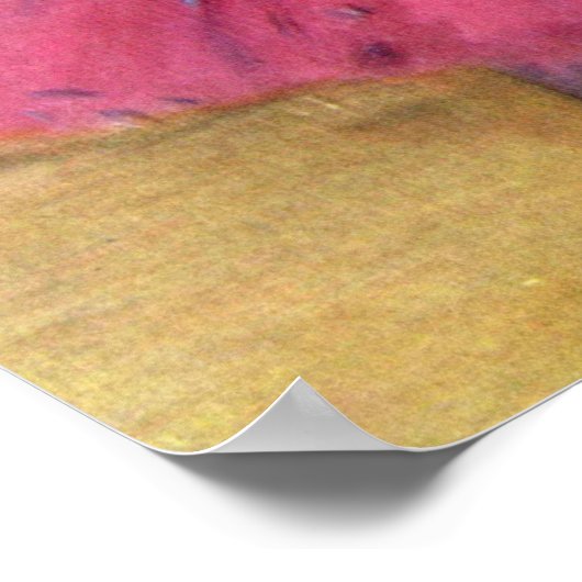 エドガー・デガのバレエ前のピンクのダンサー ポスター (角)