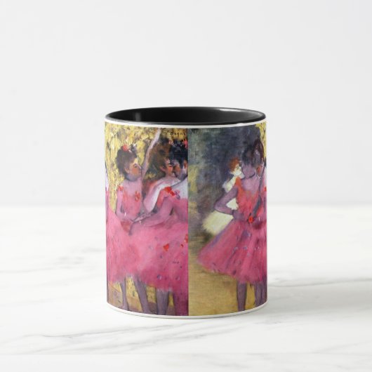 エドガー・デガのバレエ前のピンクのダンサー マグカップ (中央)