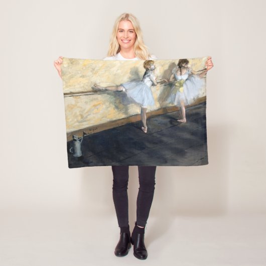 エドガー・デガのバーレで踊るダンサー フリースブランケット (インサイチュ)