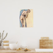 エドガー・デガの入浴後の女性 ポスター (キッチン)