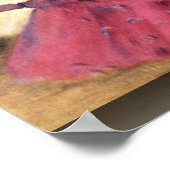 エドガー・デガの羽にピンク色のダンサー ポスター (角)