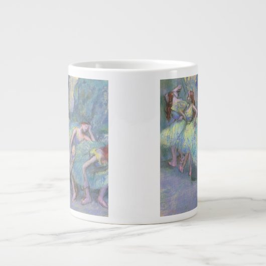 エドガー・デガの翼でバレエダンサー ジャンボコーヒーマグカップ (正面)