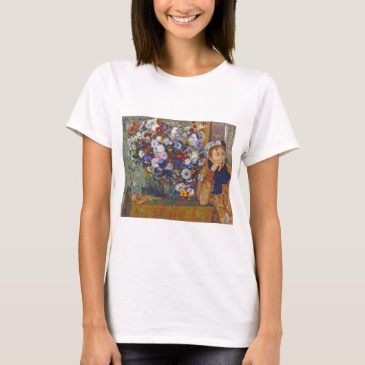 エドガー・デガの花の花瓶と女性 Tシャツ (正面)