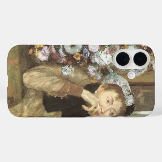 エドガー・デガの菊の花を持つ女性 Case-Mate iPhoneケース (裏面 (横))