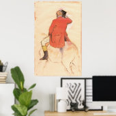 エドガー・デガの赤いコートを着たライダー ポスター (ホームオフィス)