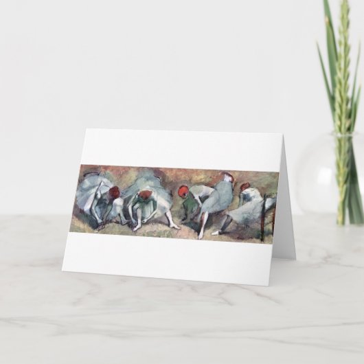 エドガー・デガの靴を結ぶダンサー カード (正面)