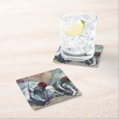 エドガー・デガの靴を結ぶダンサー スクエアペーパーコースター (インサイチュ)