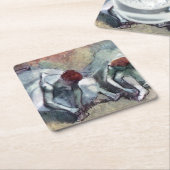 エドガー・デガの靴を結ぶダンサー スクエアペーパーコースター (アングル)