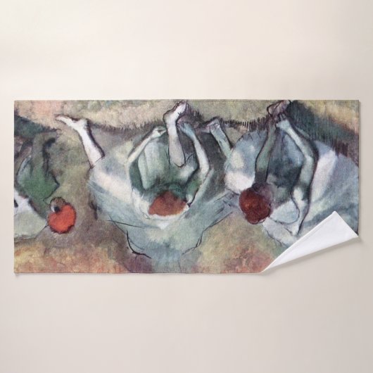 エドガー・デガの靴を結ぶダンサー バスタオル (バスタオル)