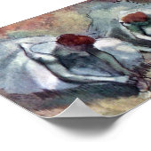 エドガー・デガの靴を結ぶダンサー ポスター (角)