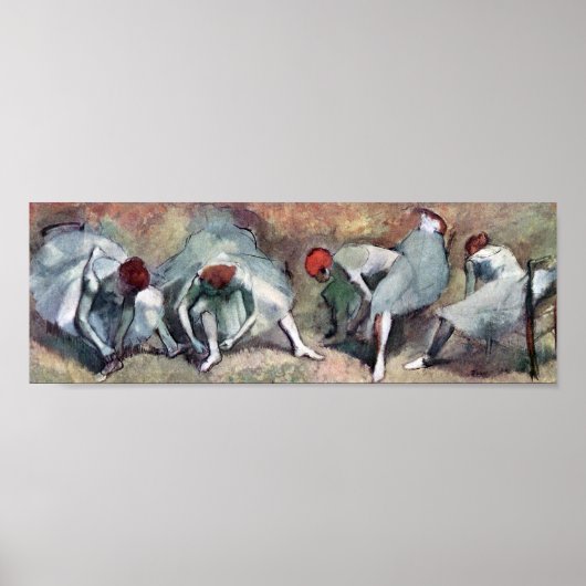 エドガー・デガの靴を結ぶダンサー ポスター (正面)