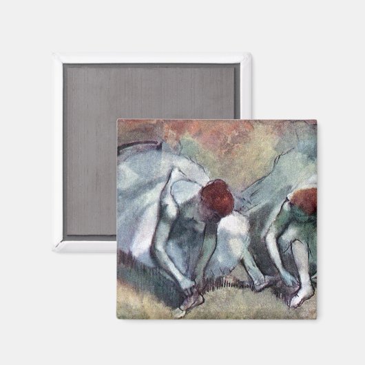 エドガー・デガの靴を結ぶダンサー マグネット (正面/裏面)