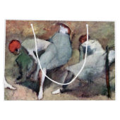 エドガー・デガの靴を結ぶダンサー ラージペーパーバッグ (裏面)