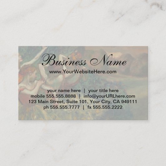 エドガー・デガの4人のダンサー 名刺 (正面)