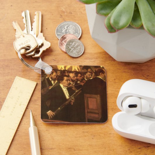 エドガー・デガスによるオペラのオーケストラ、ヴィンテージ・アート キーホルダー (デスク)