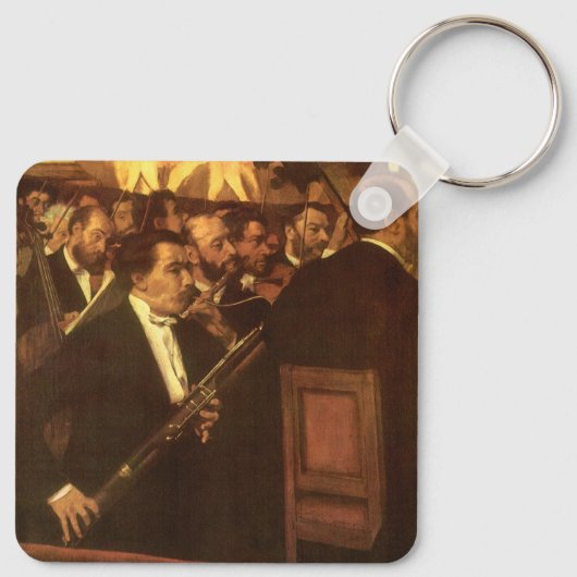 エドガー・デガスによるオペラのオーケストラ、ヴィンテージ・アート キーホルダー (裏面)
