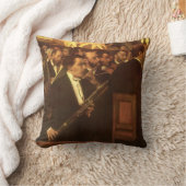 エドガー・デガスによるオペラのオーケストラ、ヴィンテージ・アート クッション (ブランケット)